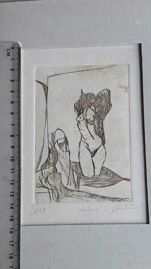 Niet of onleesbaar gesigneerd - Erotische ets/gravure kopen? Bied vanaf 10!