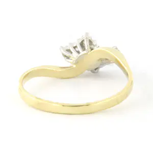 14k bicolour gouden ring met briljant geslepen diamant tot. 0.25ct – F/G - VS/SI kopen? Bied vanaf 275!