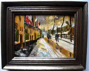 Marie Henry Mackenzie - Winter op de Langegracht te Amersfoort verkocht voor € 356!