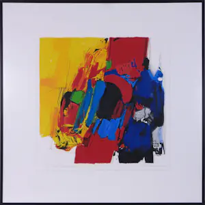 Frank Lejeune - Zeefdruk, Fade away in a dream - Ingelijst kopen? Bied vanaf 20!