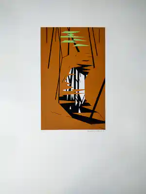 Hendrik Valk - Spiegeling in het bos verkocht voor € 125!