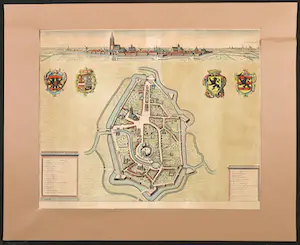 Niet of onleesbaar gesigneerd - Handgekleurde gravure, Aldenarda vulgo Audenaerde (Oudenaarde) kopen? Bied vanaf 1!