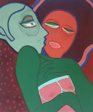 Corneille - ‘ Les Amants’ -kleurenets 1975 - epreuve d’essai - uniek werk. kopen? Bied vanaf 575!