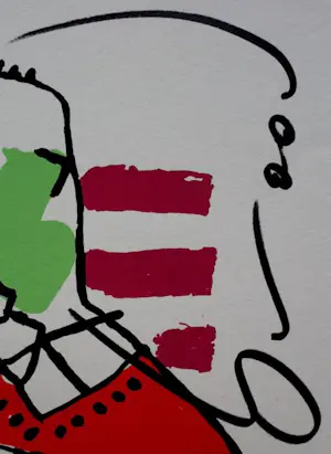 Herman Brood - zeefdruk: We're a team kopen? Bied vanaf 295!