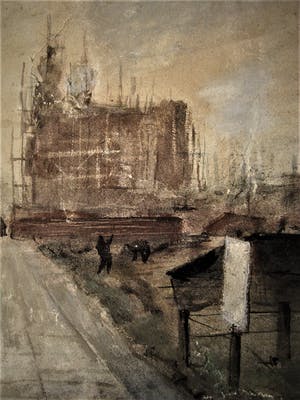 Niet of onleesbaar gesigneerd - circa 1900 - Impressionist. Aquarel - Parijs Saint-Germain-des-Prés - gesig. kopen? Bied vanaf 10!