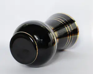 Glasfabriek De Rupel Boom - glazen hyaliet vaas met gouden banden kopen? Bied vanaf 30!