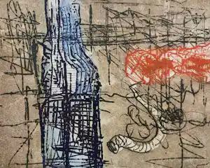 Constant - Fles, aquatint ets (mooi ingelijst) verkocht voor € 425!