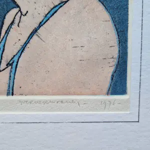 Werner Moonen - 1976 - in kleine oplage (37) gemaakte kleuren Ets "initiatie" gesigneerd kopen? Bied vanaf 62!