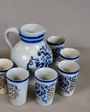 Porzellanfabrik W. Goebel - Schenkkan met 6 drinkbekers kopen? Bied vanaf 50!