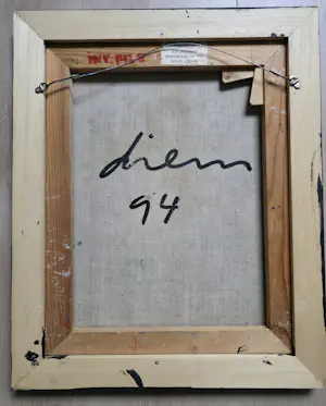 Peter Diem - Gemengde techniek op doek - ingelijst - 1994 kopen? Bied vanaf 249!