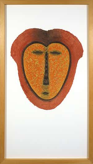 Alain Berck Vitz - Carborundum op geschept papier, The Lion - Ingelijst verkocht voor € 90!
