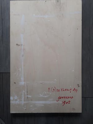 Niet of onleesbaar gesigneerd - P de Klercq (1877) in verso. kopen? Bied vanaf 1!