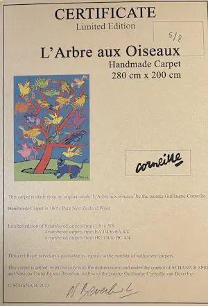 Corneille - Tapijt De vogelboom - Number 5/8 kopen? Bied vanaf 2500!