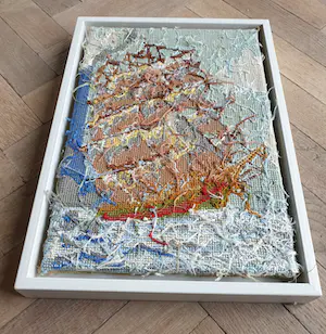 Rob Scholte - Twee Galjoenen - Embroidery Show en Expo Ensor Huis (Hommage aan Jan Hoet) kopen? Bied vanaf 600!