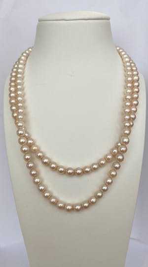 Zoetwater parels  collier met  14 kt gouden /zilveren diamanten  slot kopen? Bied vanaf 350!