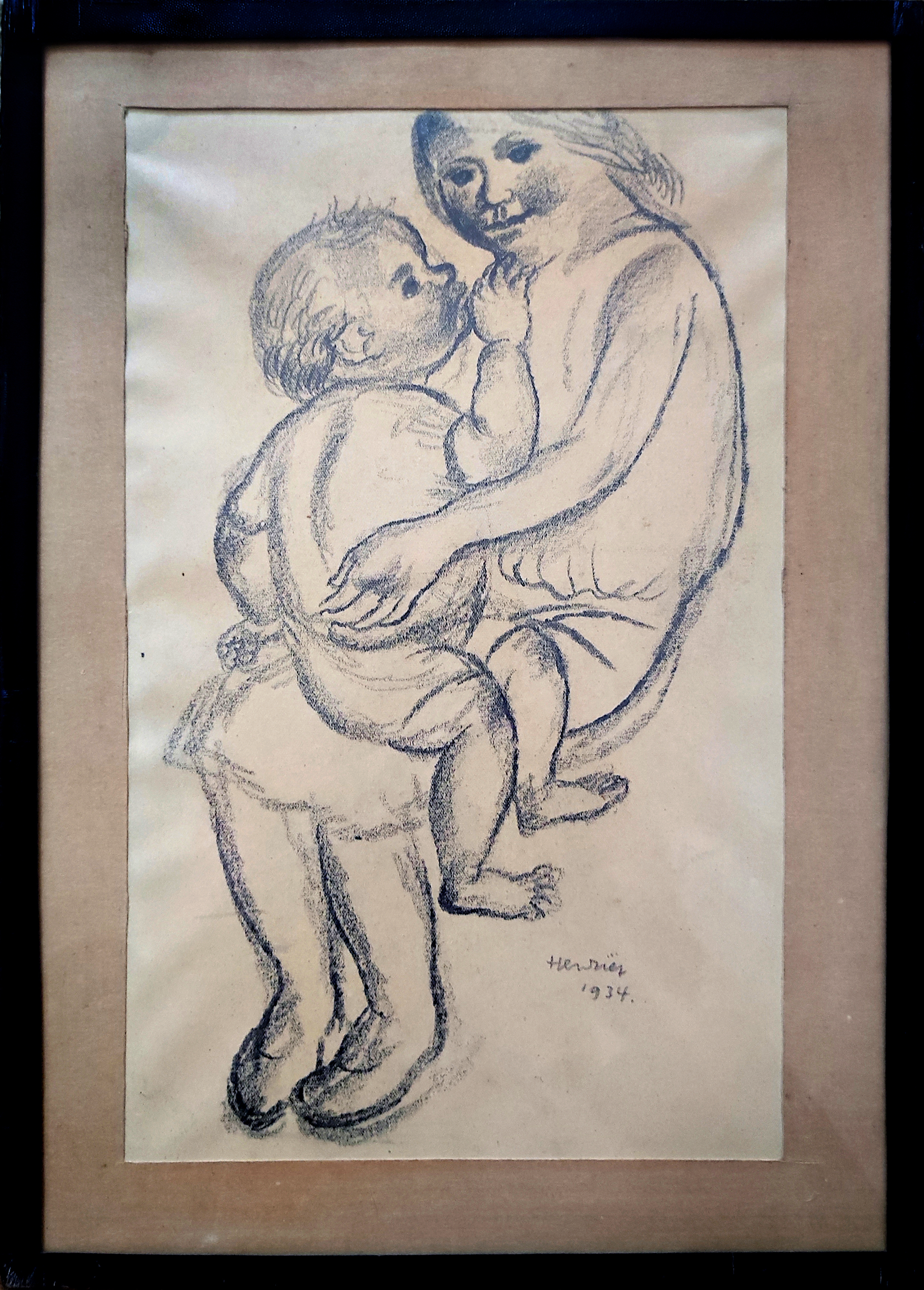 Henk Henriet - 3-delig kavel: 2x tekening & gesigneerd boek. Collectie Roelf Jongman 1934 kopen? Bied vanaf 250!