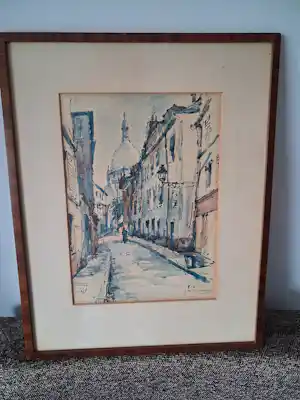 Jan Korthals - Aquarel: Parijs kopen? Bied vanaf 75!
