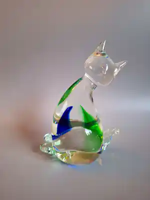 Cenedese - Kat Murano glas verkocht voor € 5!