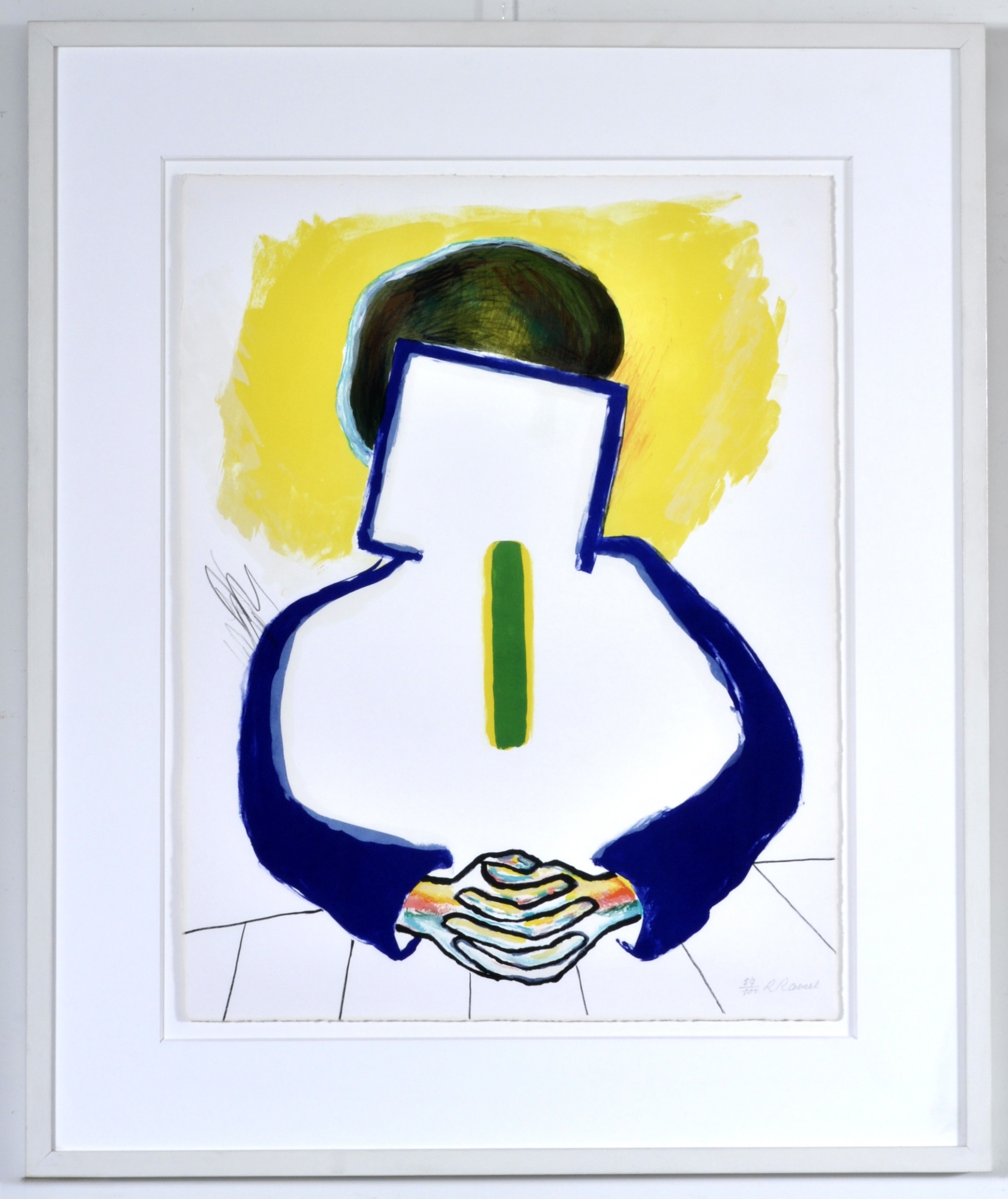 Roger Raveel - Meditatie - litho - Gesig. - 66x51 cm - ingelijst - 1990 kopen? Bied vanaf 1900!