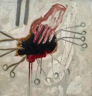 Jaap Hillenius - olieverf op doek | 'Dr Barnard - Harttransplantatie' | 1968 kopen? Bied vanaf 250!