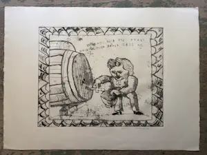 Lucebert - **Prijs Verlaagd** Spaanse Snaak (1967) – Originele ets, handgesigneerd (24/190) kopen? Bied vanaf 189!