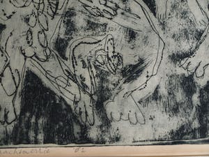 Thom Gerrard - Ingelijste ets , Kleine nachtmerrie – 1962 – nr. 1 van oplage van 3 ex. kopen? Bied vanaf 1!
