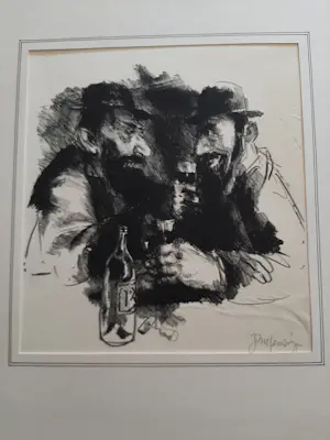 Jan Mensinga - Litho, scènes uit het caféleven kopen? Bied vanaf 35!