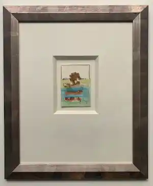 Jan Montyn - gemengde techniek op papier | 'Zonder titel' | 2000 (LUXE INGELIJST) kopen? Bied vanaf 300!