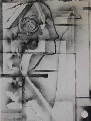 Gislain Dussart - Composition with Rose kopen? Bied vanaf 25!
