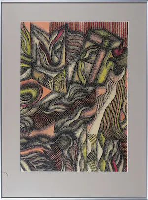 Willem Claassen - Pentekening, Con Tristezza - Ingelijst kopen? Bied vanaf 1!