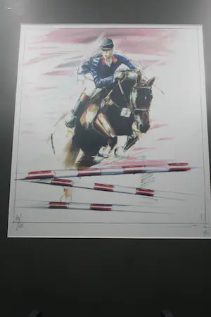 Niet of onleesbaar gesigneerd - Gelimiteerd Aquarel Sport Spring Paard kopen? Bied vanaf 1!