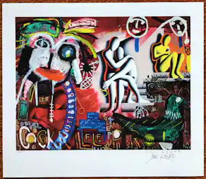 Mark Kostabi - One Step Beyond verkocht voor € 200!