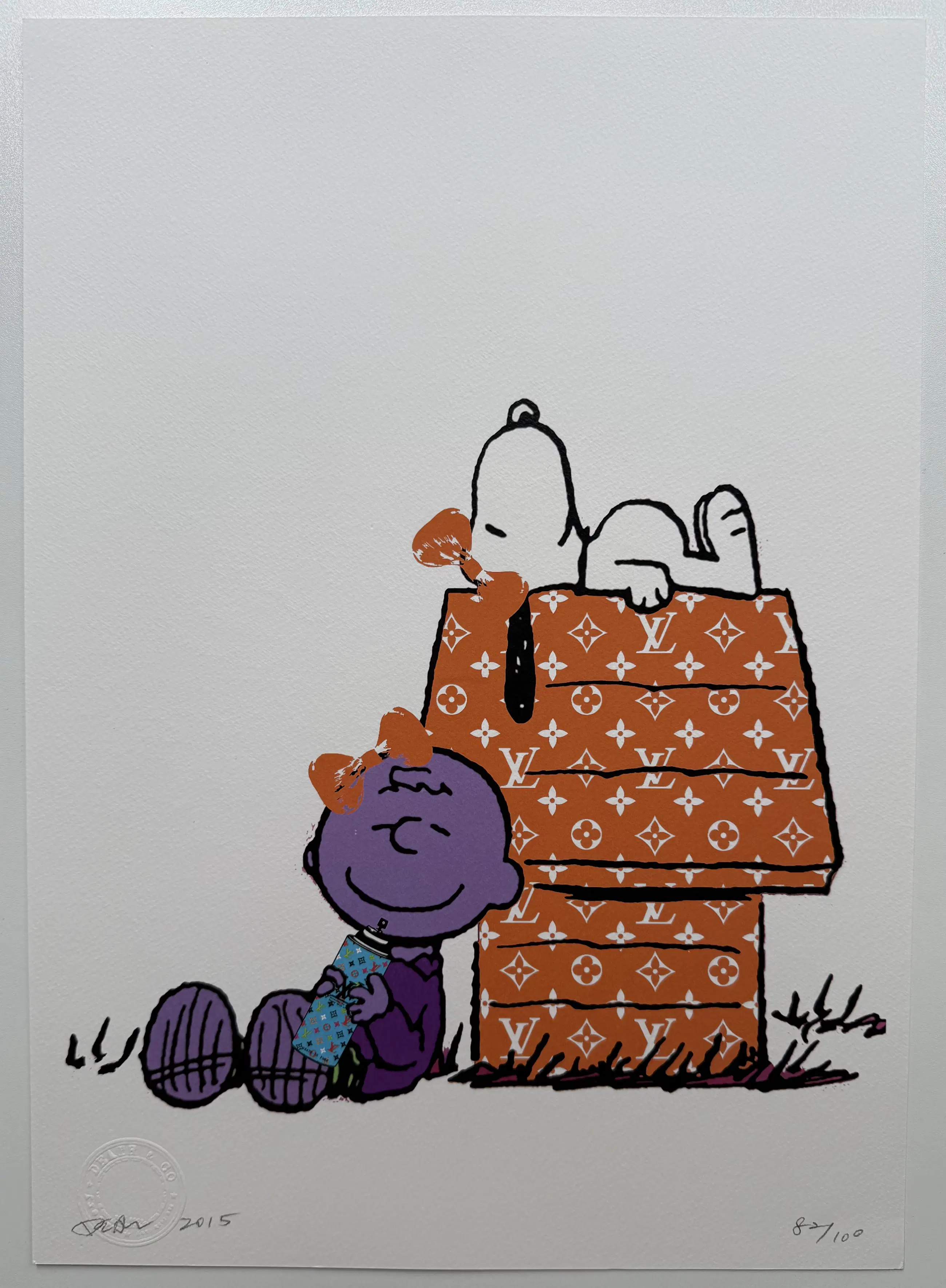Death NYC - hand-signed silkscreen | 'Louis Vuitton Snoopy/Charlie