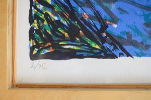 Niet of onleesbaar gesigneerd - KDL - Vier Abstracte prints kopen? Bied vanaf 1!