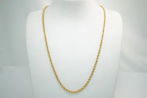 12 - 14 karaats geelgouden holle koord collier kopen? Bied vanaf 310!