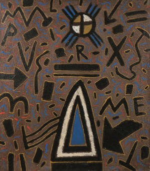 Ferenc Gogos - Acryl en polymer op paneel, Tuinhuisje - Ingelijst kopen? Bied vanaf 250!