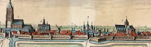Niet of onleesbaar gesigneerd - Handgekleurde gravure, Aldenarda vulgo Audenaerde (Oudenaarde) kopen? Bied vanaf 1!