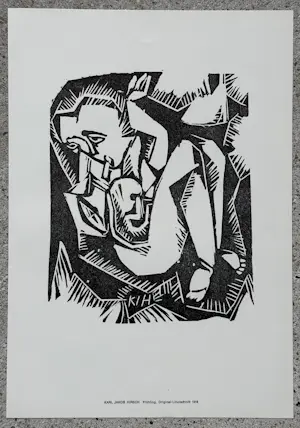 Karl Jakob Hirsch - Frühling / Mutter mit Säugling. Original-Linolschnitt 1918 kopen? Bied vanaf 60!