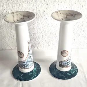Hutschenreuther - Porzellan Set (6-teilig) 2 Platten 2 Vasen 2 Kerzenständer IG BCE Jubiläum kopen? Bied vanaf 48!