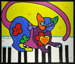 Shunyam - Acryl op doek, Rhapsody in blue - Ingelijst (Groot) kopen? Bied vanaf 250!