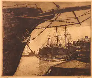 Cornelis Vreedenburgh - Ets, Havengezicht verkocht voor € 41!