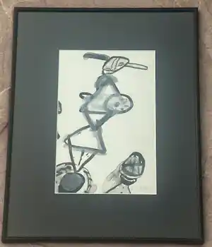 Jurjen de Haan - Gestileerde figuur in expressieve compositie, 1999 kopen? Bied vanaf 80!