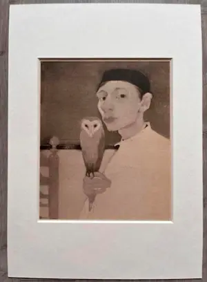 Jan Mankes - Originele Heliogravure Zelfportret met Uil 1923 kopen? Bied vanaf 170!