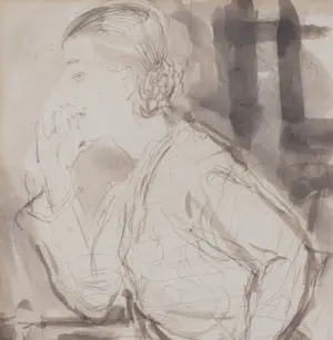 Johan Dijkstra - Atelier - Portret van een vrouw kopen? Bied vanaf 350!