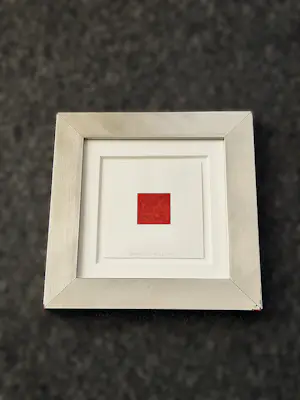 lucio Pozzi - befaamd Italiaans beeldend kunstenaar Aquarel "Red Square" potloodgesigneerd kopen? Bied vanaf 184!