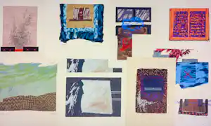 Prasadam - Zeefdruk, Lot van 10 abstracte composities kopen? Bied vanaf 80!