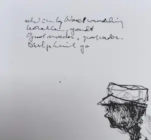 Dirkje Kuik - Nachtwandeling kozakken, inkttekening kopen? Bied vanaf 150!