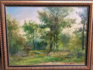 Frederik Amalius van Oostveen - Bosgezicht verkocht voor € 40!