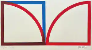 Franz Rudolf Knubel - Großer signierter nummerierter Original Siebdruck von 1968 - Konkrete Kunst kopen? Bied vanaf 110!