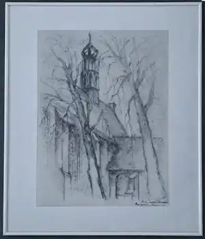 Bob Denneboom - Ruïne kerk van Bergen (NH) kopen? Bied vanaf 75!